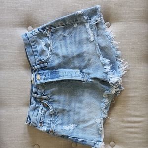 Agolde Parker denim cutoff shorts
